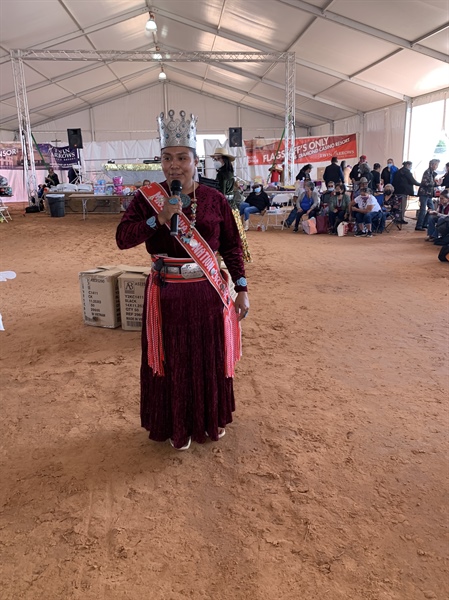 Miss Navajo Nation Speaking at Elders Day