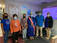 Miss Navajo Nation visiting Dilkon Family Services